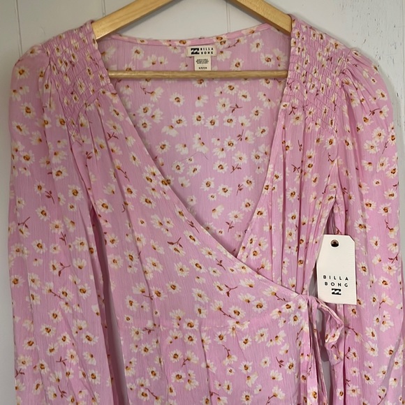 Billabong Spring Romance Mini Wrap Dress - Picture 4 of 11